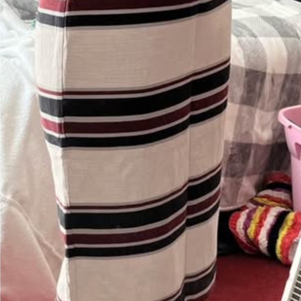 EXPRESS Striped Women's - Black, White, Burgandy pencil skirt sz 10